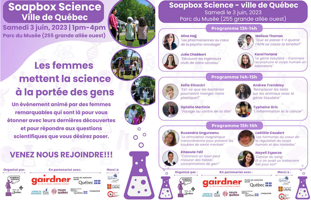 SoapBox Science Ville de Québec 2023