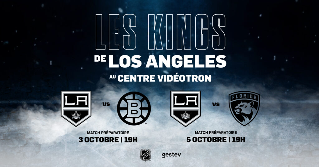 Kings de Los Angeles VS Bruins de Boston au Centre Vidéotron