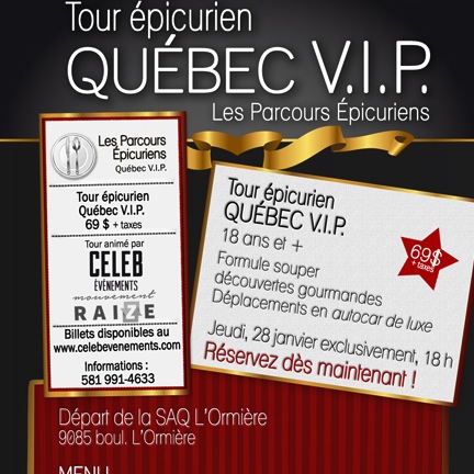 Tour épicurien Québec VIP