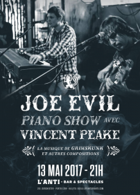 Joe Evil Piano show avec Vincent Peak