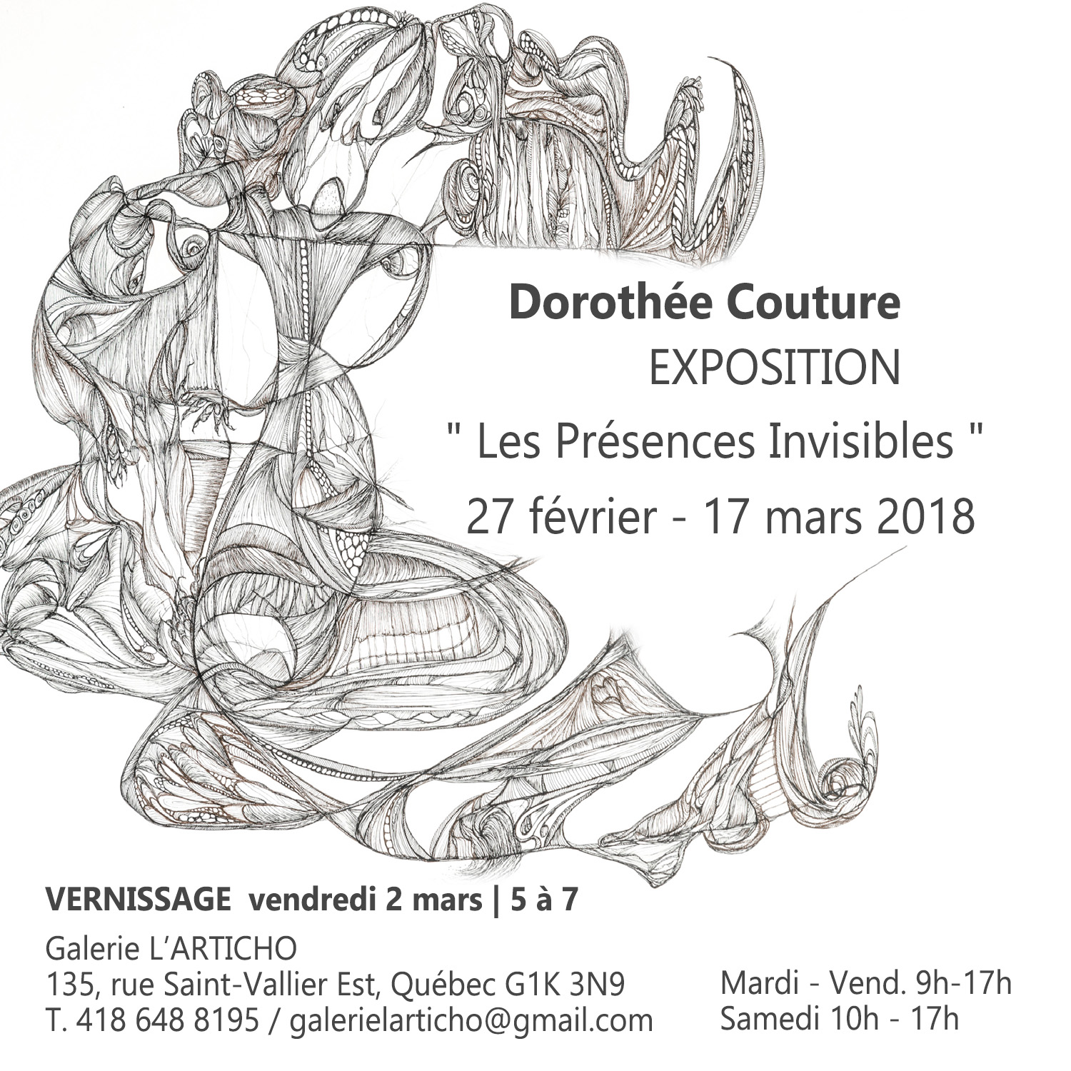 Exposition Dorothée Couture / Les Présences Invisibles