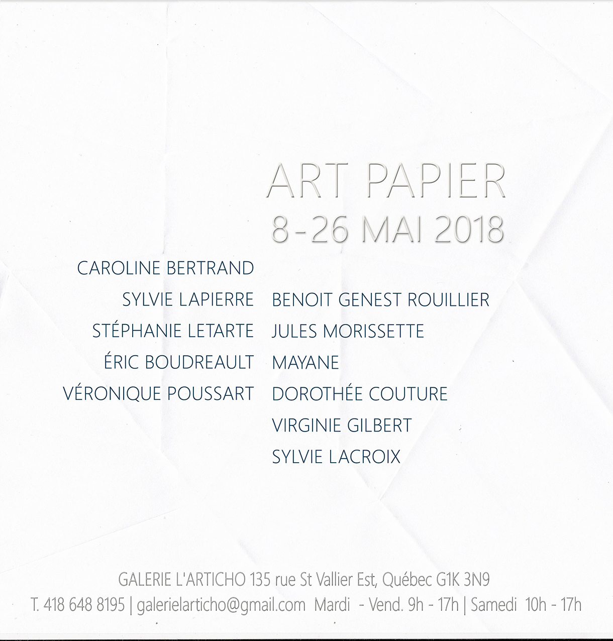 ART PAPIER 2018 !