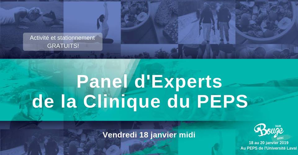 Panel d’Experts de la Clinique du PEPS au Salon Bouge Québec