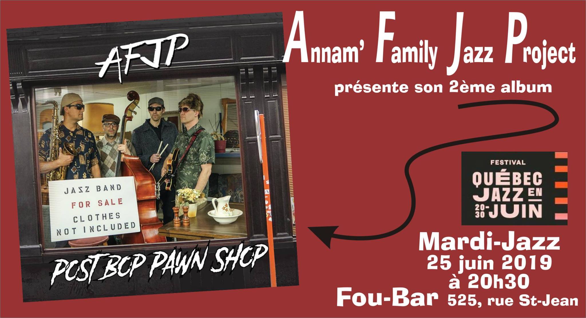 AFJP > Annam’s Family Jazz Project au Mardi-Jazz