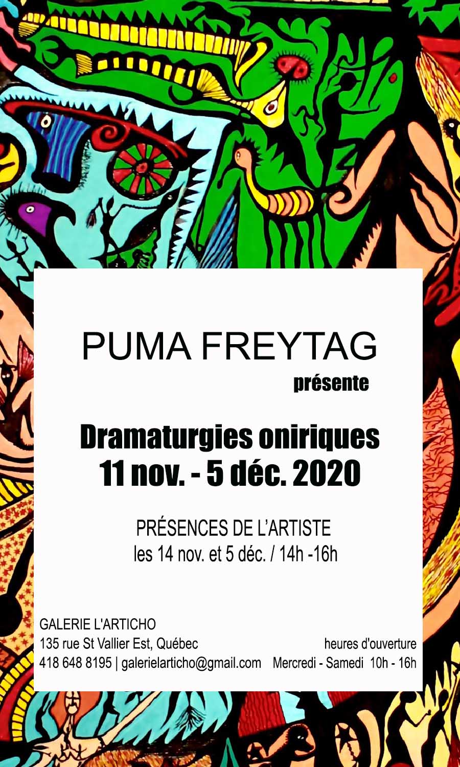 Exposition Dramaturgies oniriques présentée par Puma Freytag