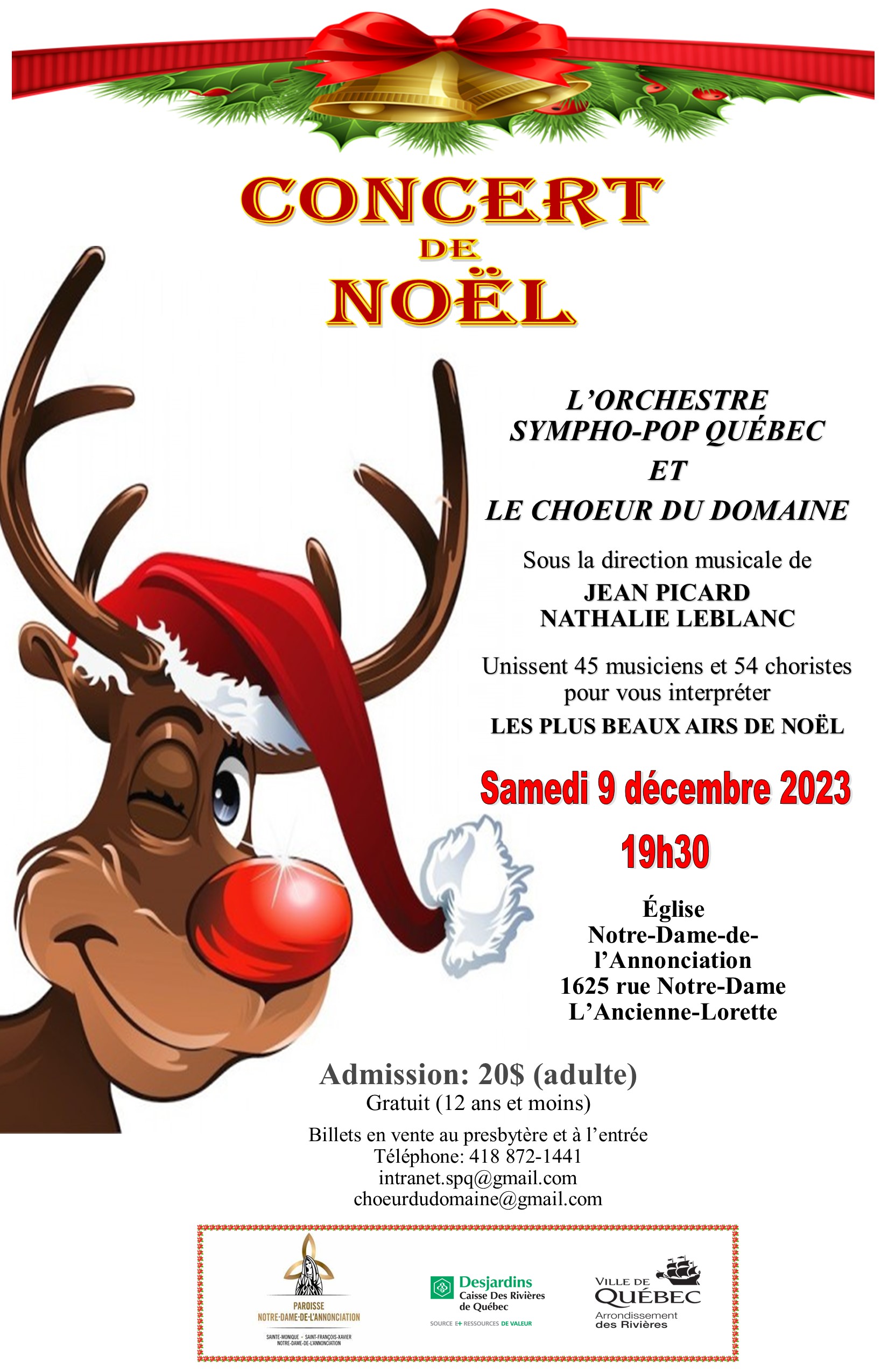 Concert de Noël – L’orchestre Sympho-Pop Québec et Le Choeur du Domaine