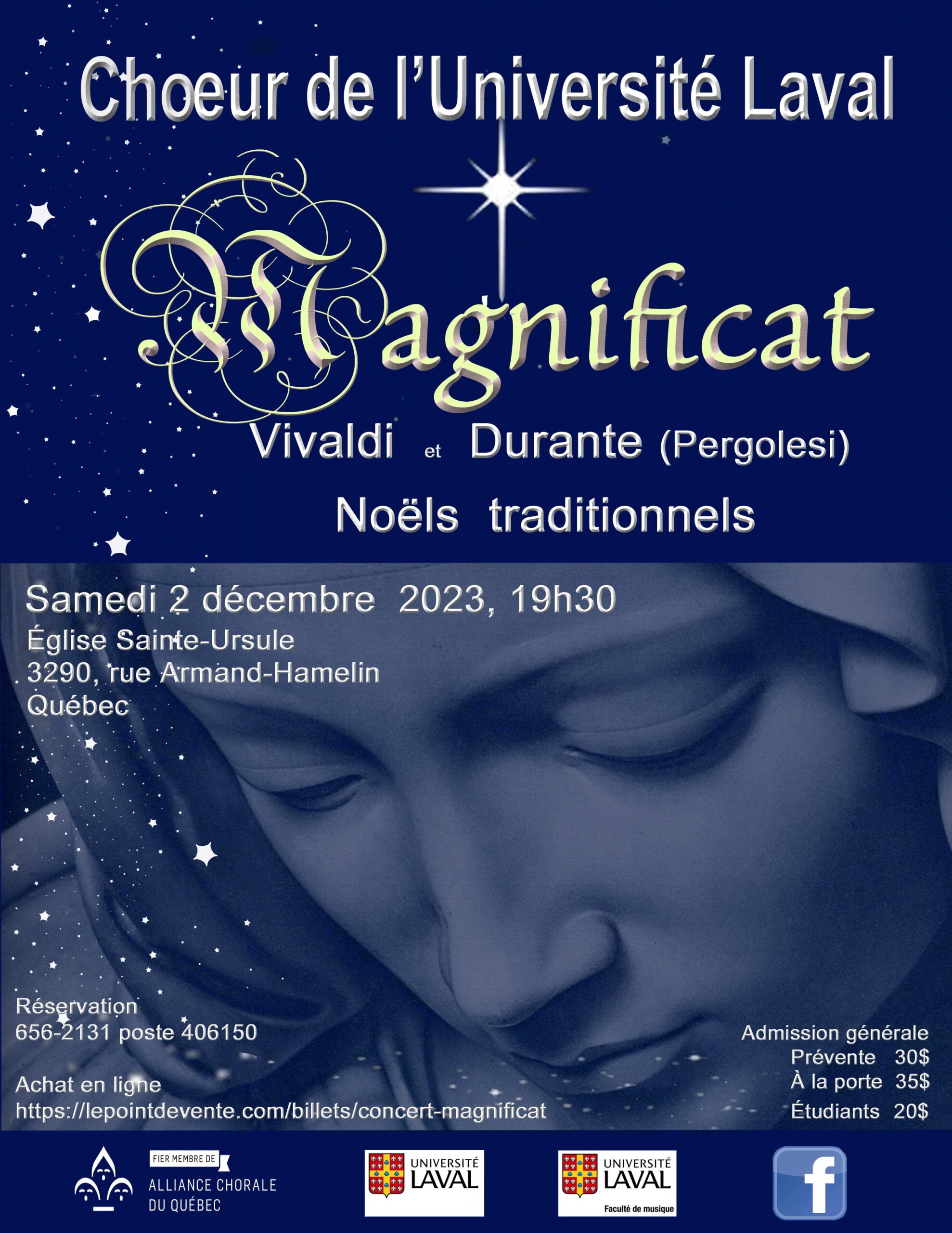 Concert de Noël du Choeur de l’Université Laval