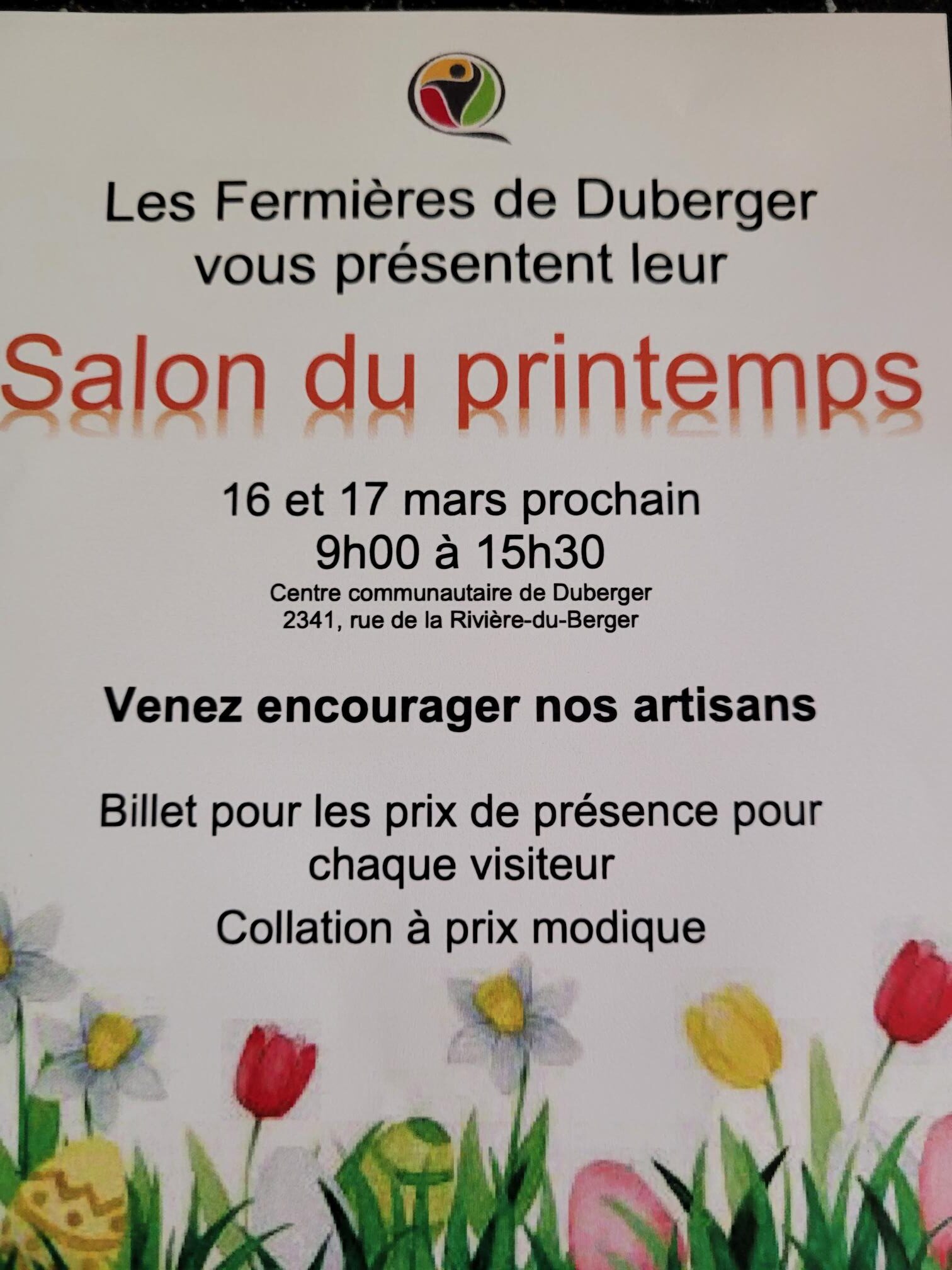 Salon du printemps – Cercle de Fermières de Duberger