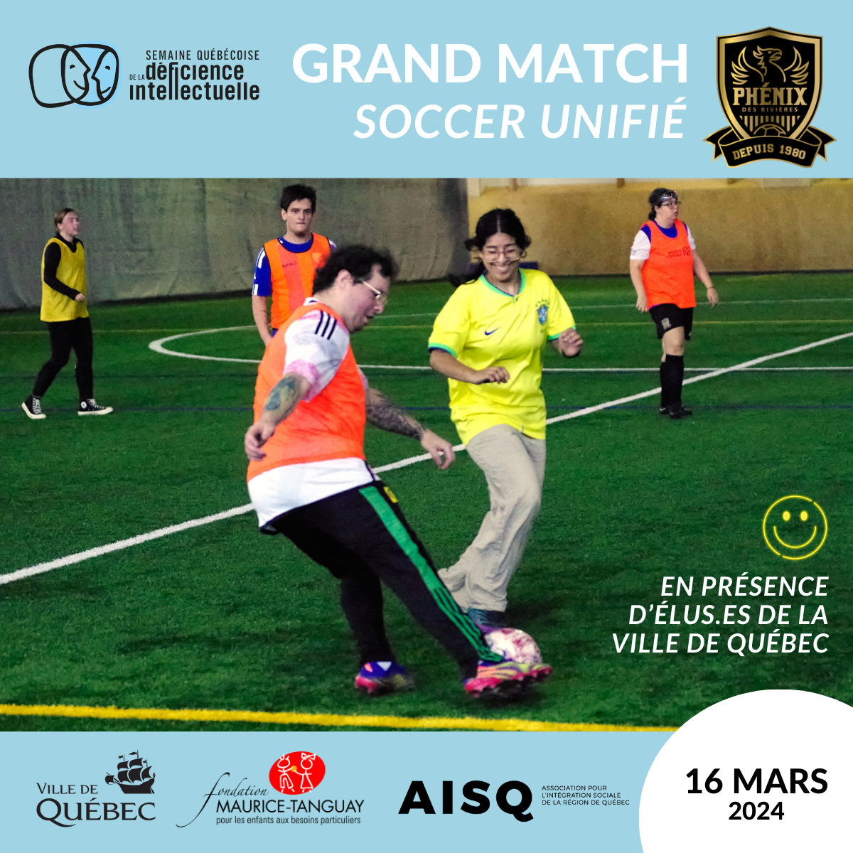 Grand match de soccer unifié – Semaine québécoise de la déficience intellectuelle