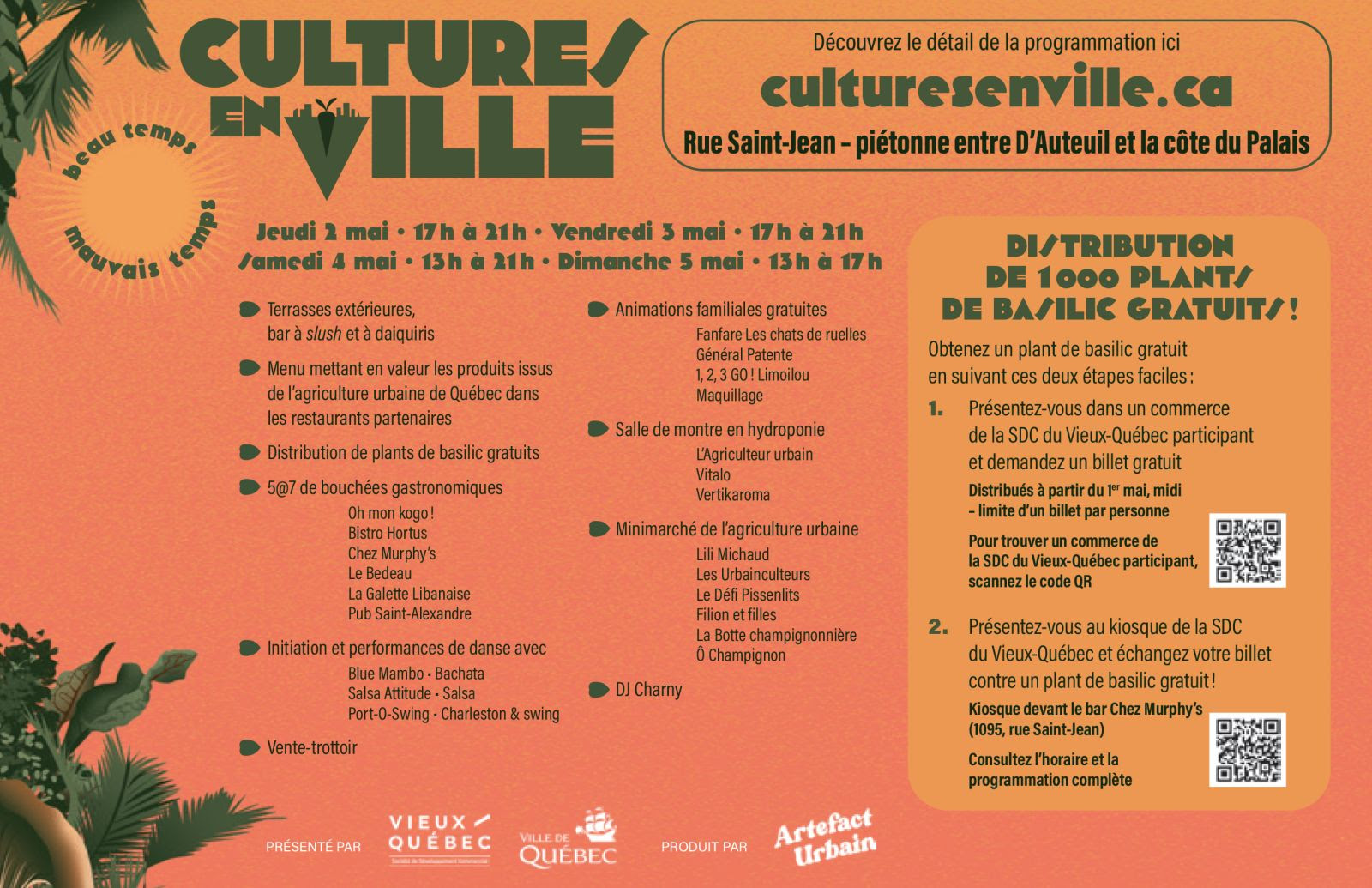 Première édition de Cultures en ville dans le Vieux-Québec