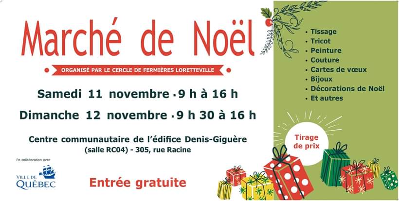 Marché de Noël – Cercle de Fermières Loretteville