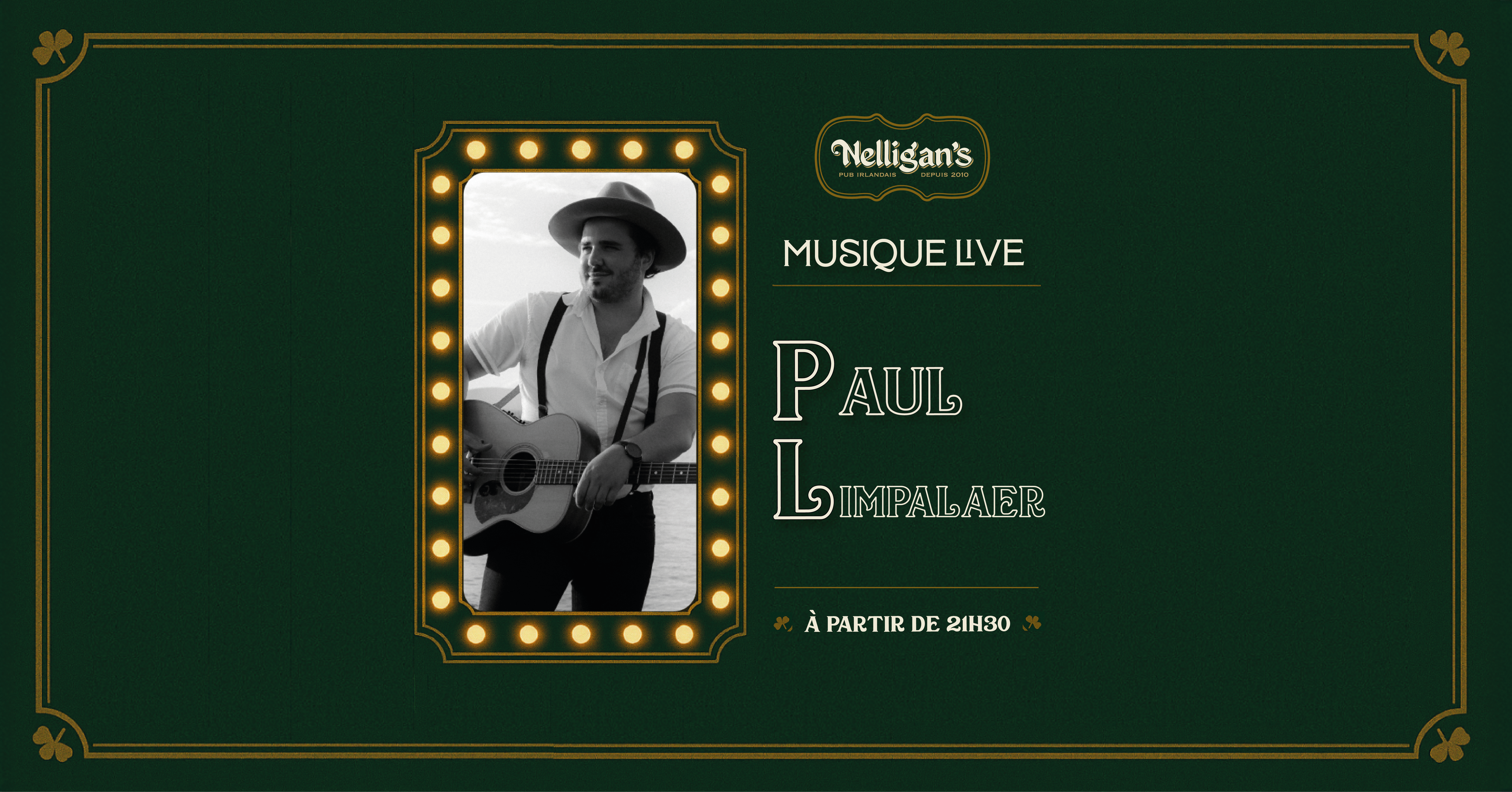 Paul Limpalear. Musique Live. Rock Classic. – Taverne