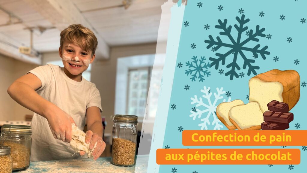 Confection de pain aux pépites de chocolat