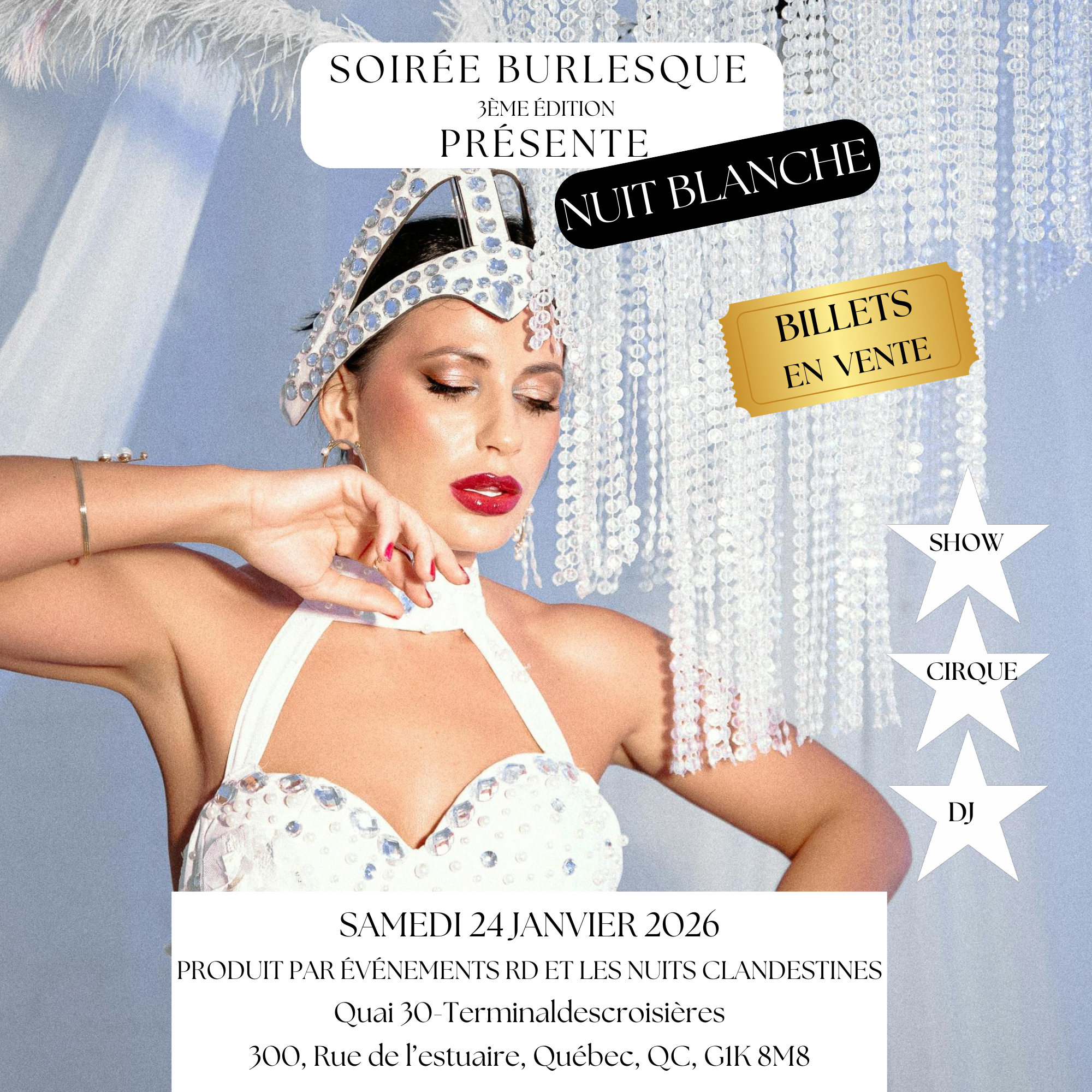 SOIRÉE BURLESQUE: 3ème ÉDITION – NUIT BLANCHE