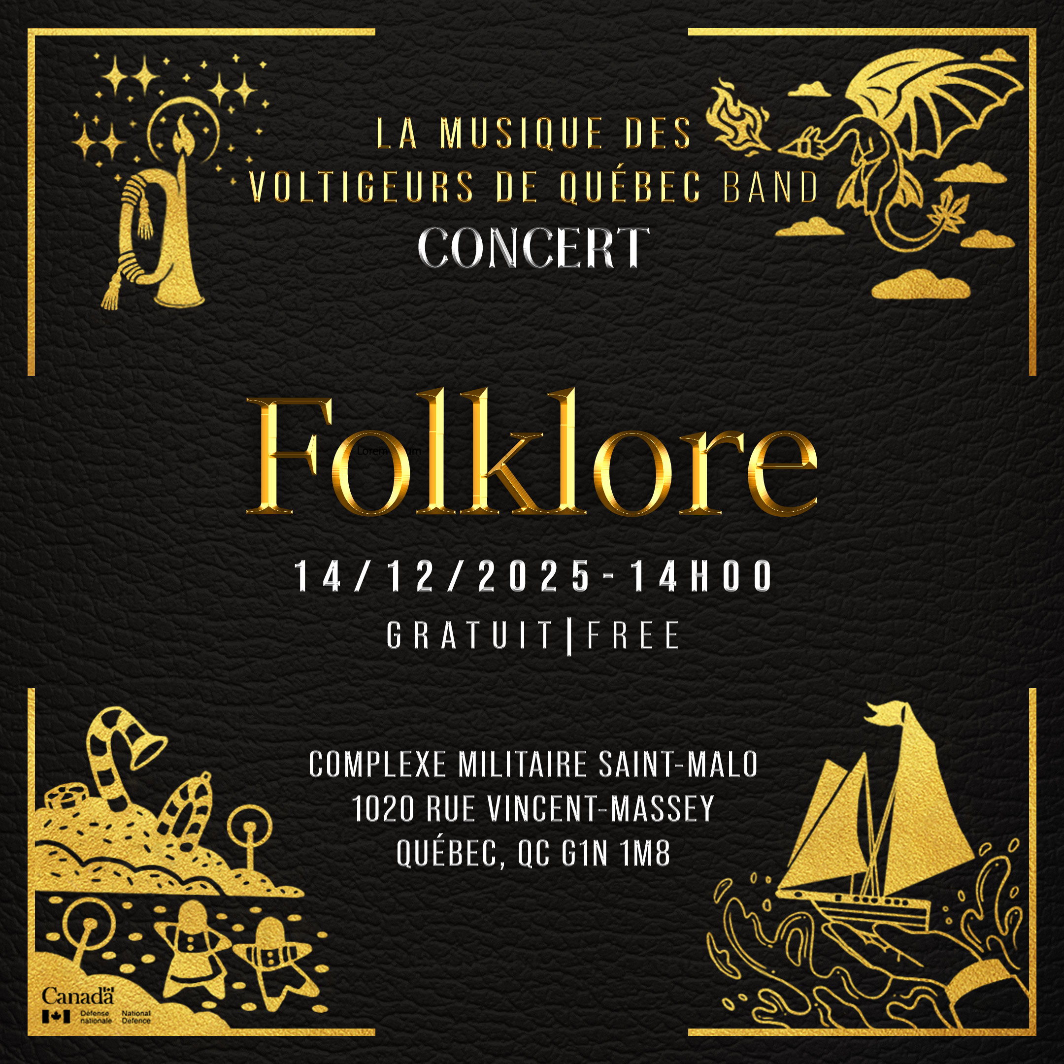 La Musique des Voltigeurs de Québec Band – Concert Folklore