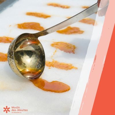 Tire d&rsquo;érable sur la neige